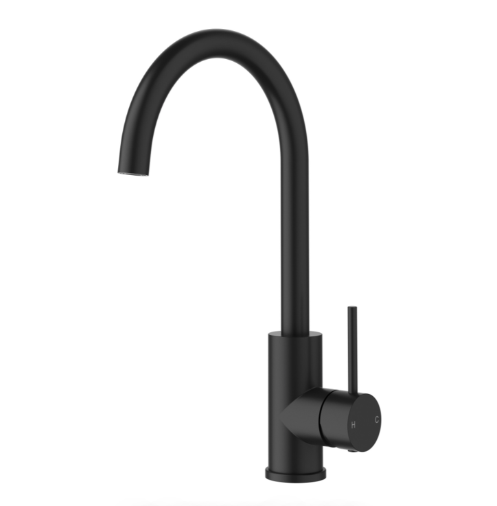 Otus | Slimline Stainless Steel  Matte Black Sink Mixer