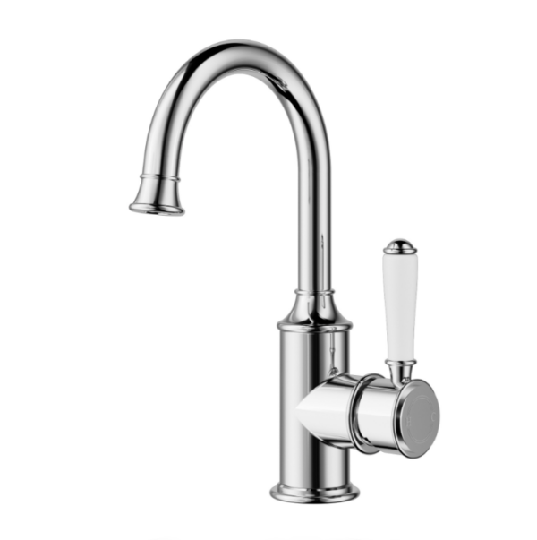 Ikon |  Clasico Gooseneck Chrome  Basin Mixer