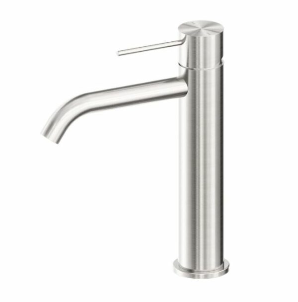 Nero | Mecca Mid Tall Brushed Nickel  Basin Mixers