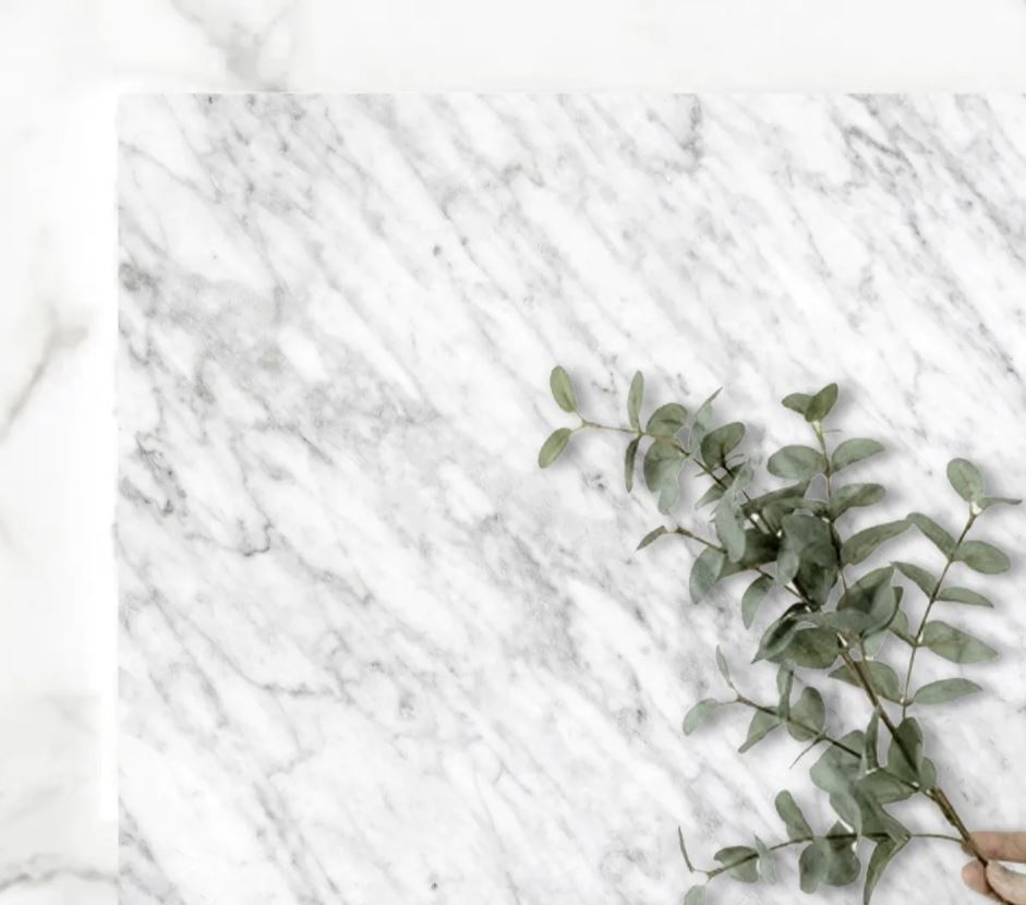 Natural Carrara White Marble Top 18mm
