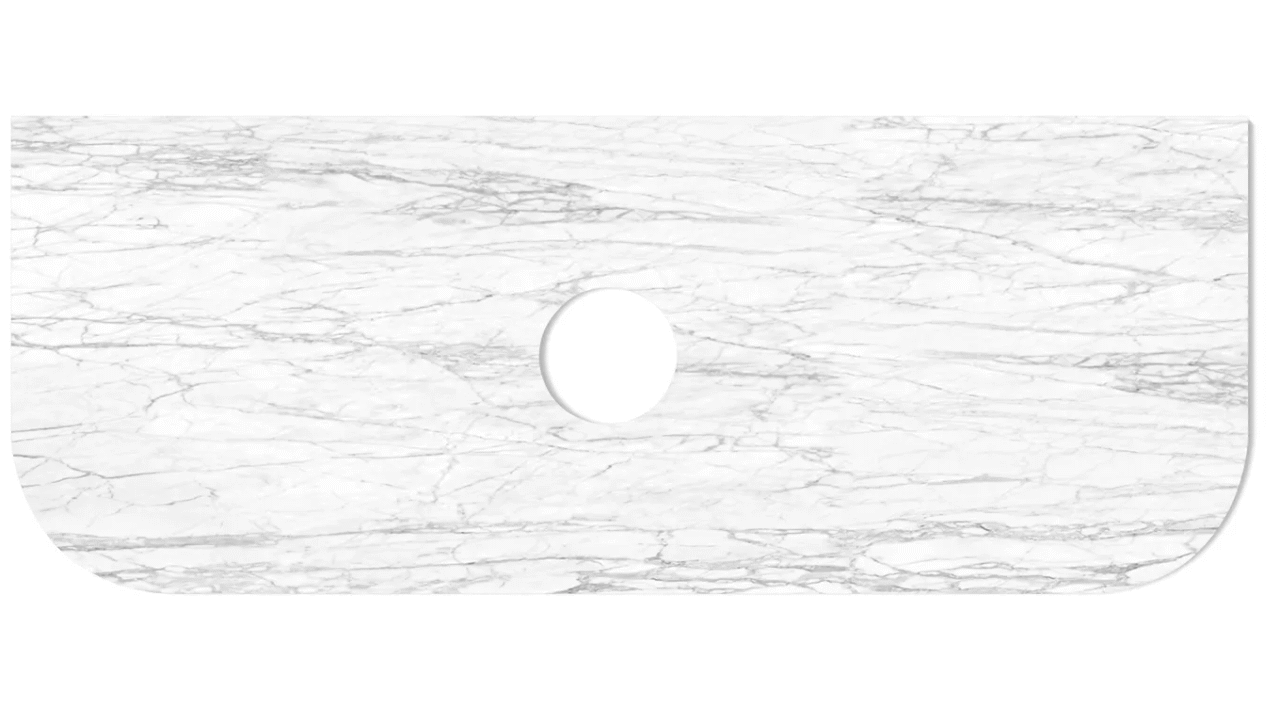 Natural Carrara White Marble Top 18mm