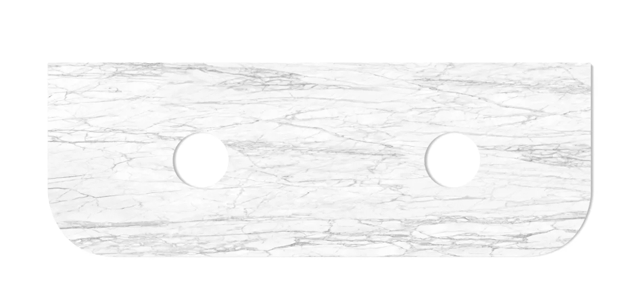 Natural Carrara White Marble Top 18mm