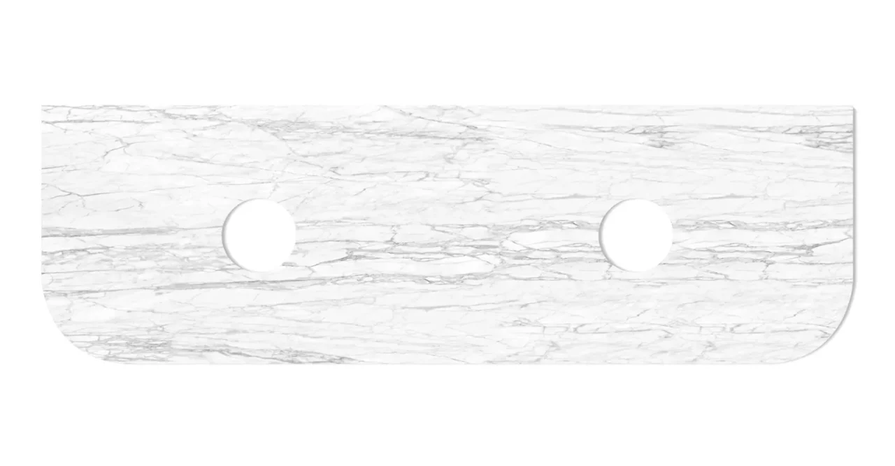 Natural Carrara White Marble Top 18mm