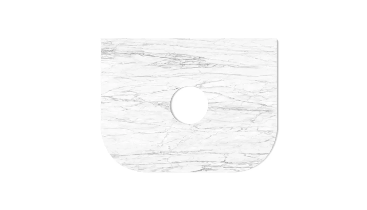 Natural Carrara White Marble Top 18mm