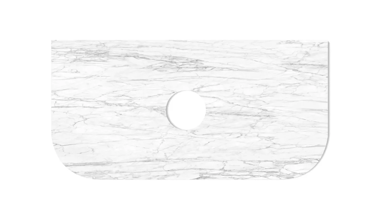 Natural Carrara White Marble Top 18mm