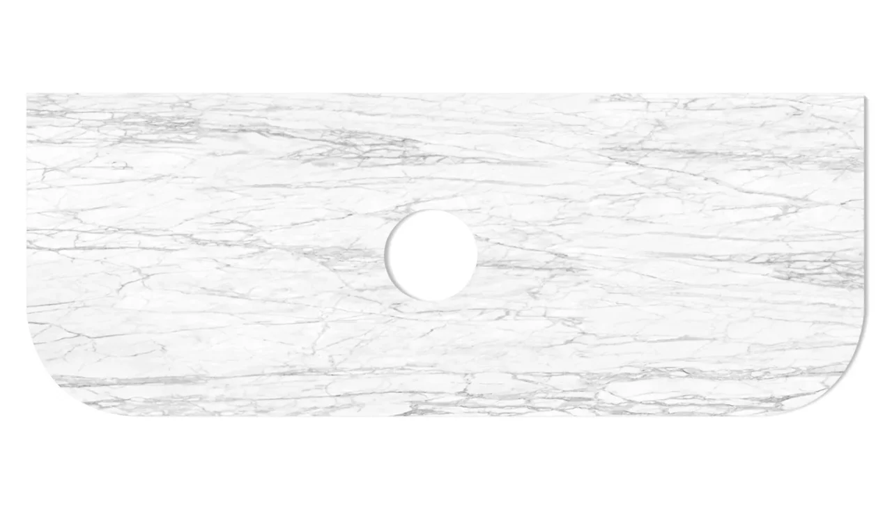 Natural Carrara White Marble Top 18mm