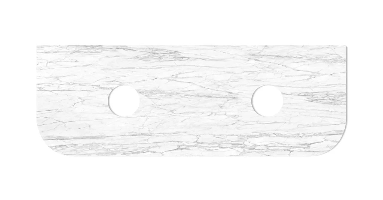 Natural Carrara White Marble Top 18mm