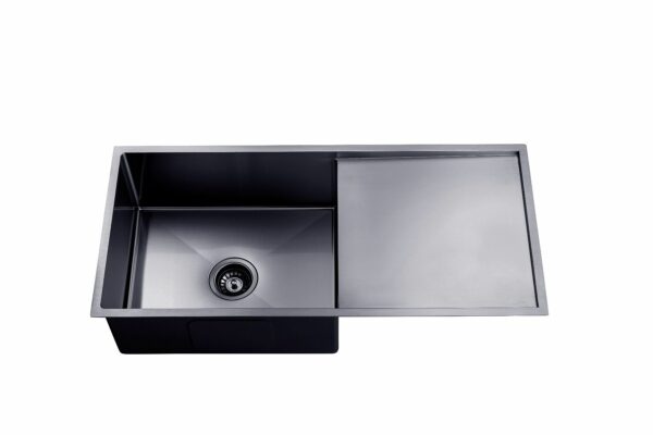 Gun Metal Grey PVD Single Bowl Sink with Drainer 960*450*230mm