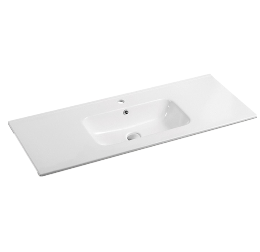 Olivia Ceramic Top Gloss White Single Bowl