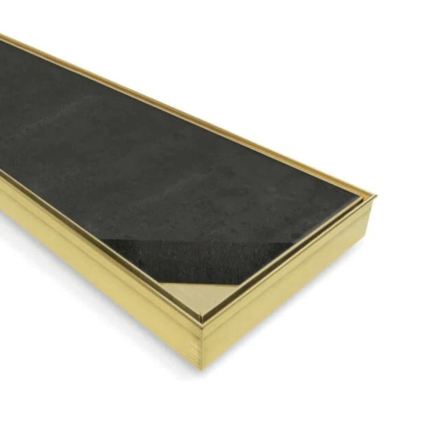 Gold tile insert floor waste 1