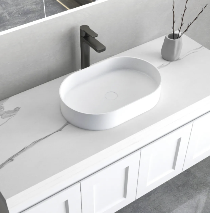 Otti Australia | Nossa Solid Surface Matte White Basin 585mm