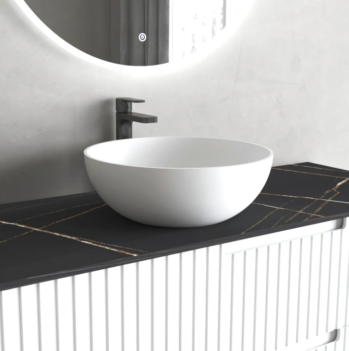 Otti Australia | London Solid Surface Matte White Basin 390mm