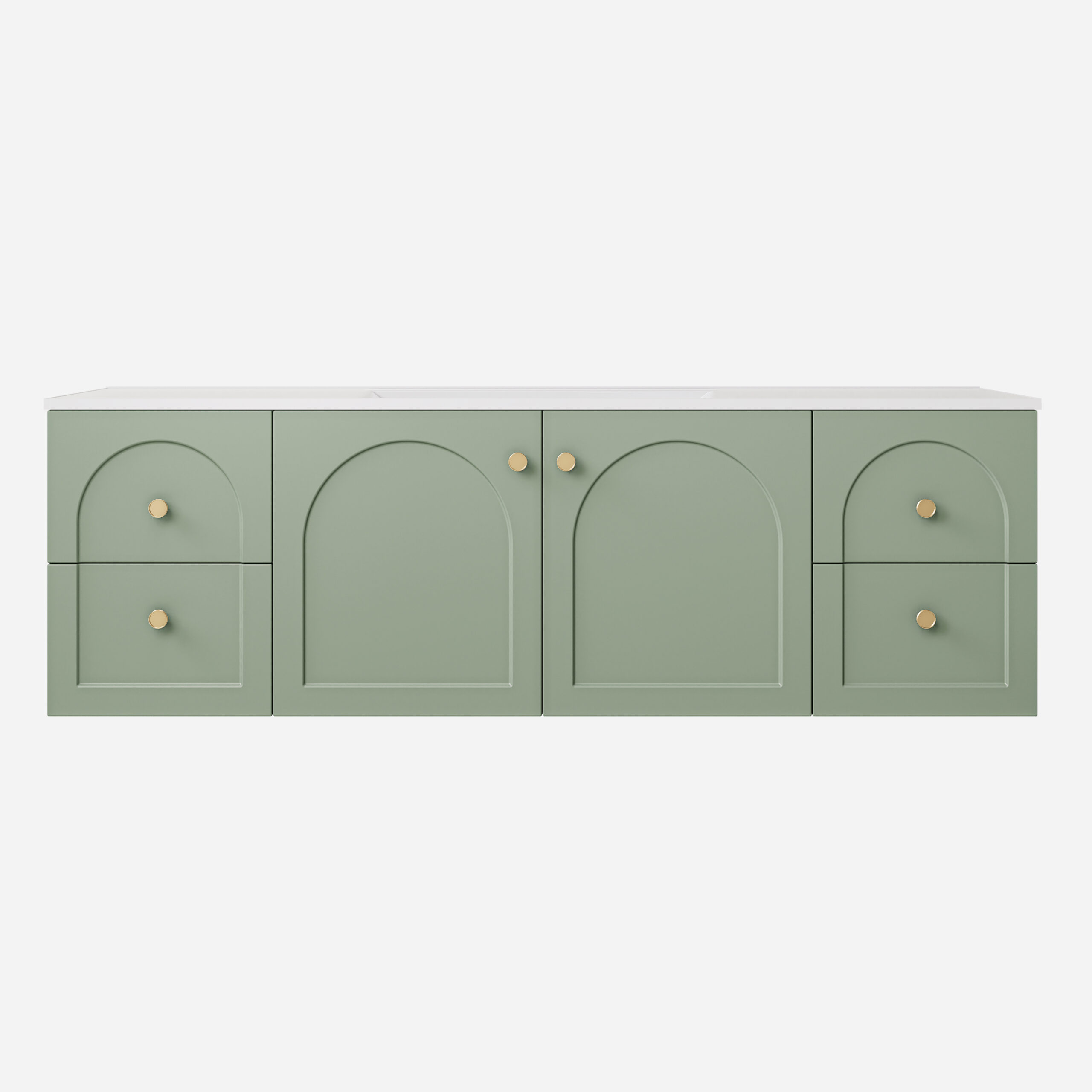 Chester | Federation 1500mm Olive Green Single Bowl PVC Vanity