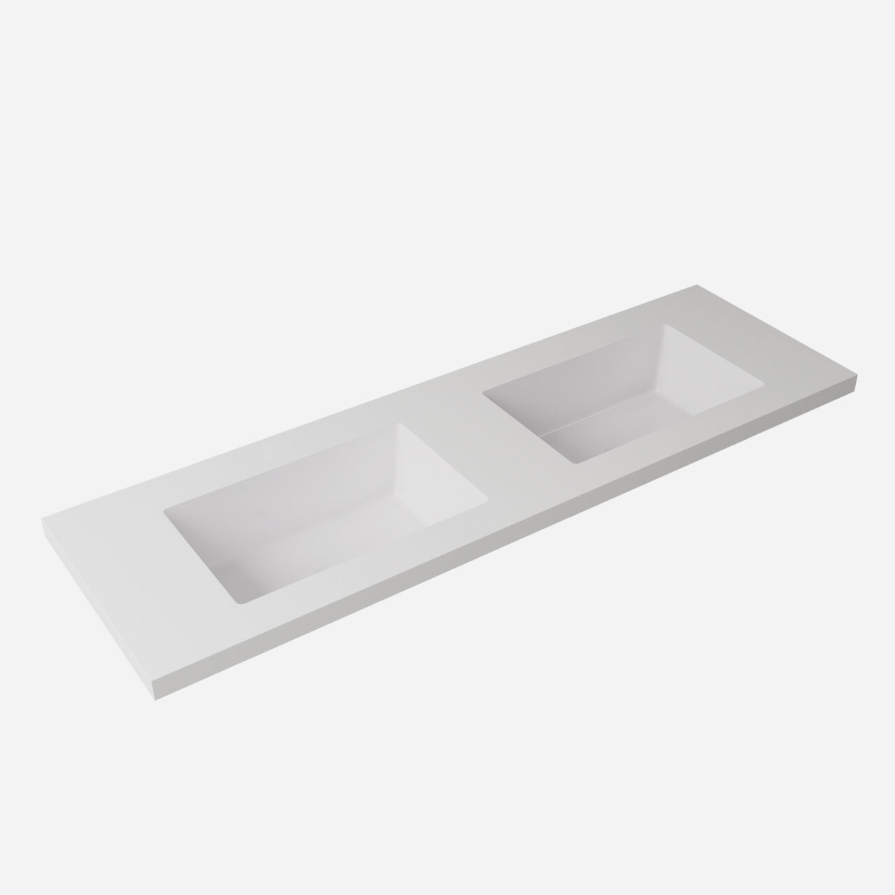 Ceramic Basin Joined with Blanco White Sintered Stone- LK-UBM-LKUBM124D-NTH- Carrara- No tap Hole