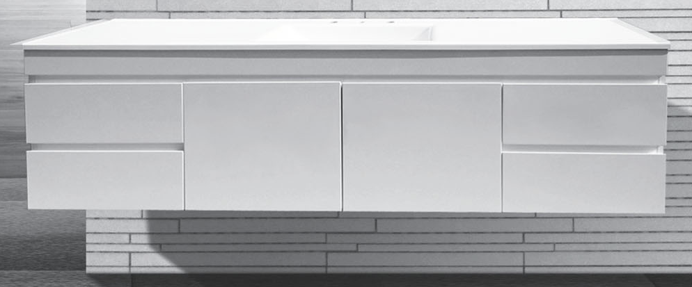 Luca | 1800mm Gloss White Wall Hung Vanity